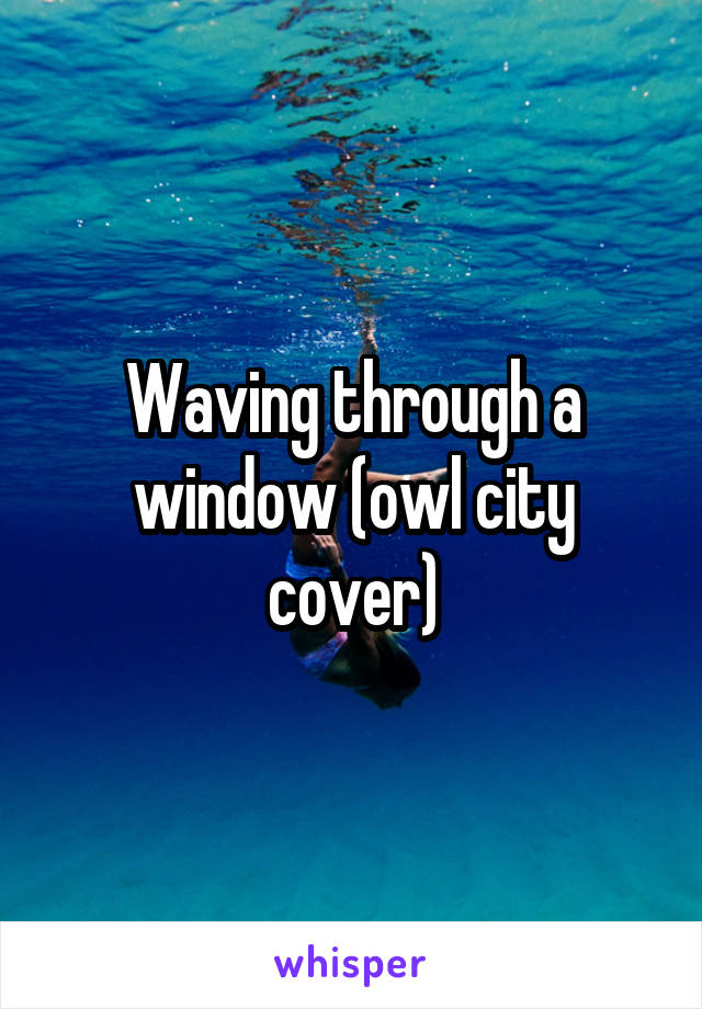 Waving through a window (owl city cover)