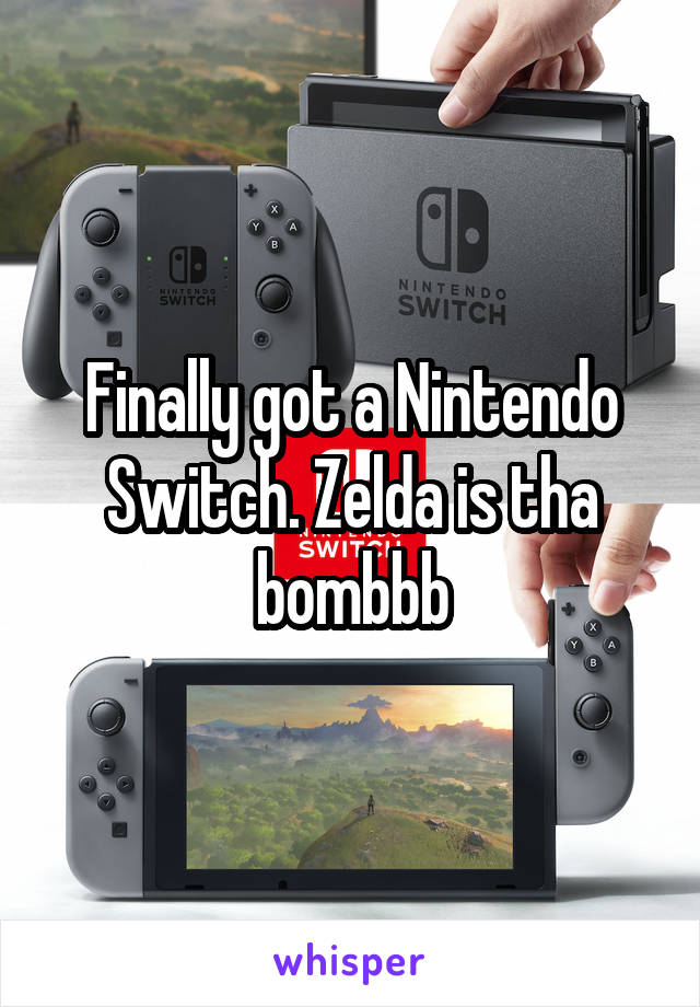 Finally got a Nintendo Switch. Zelda is tha bombbb