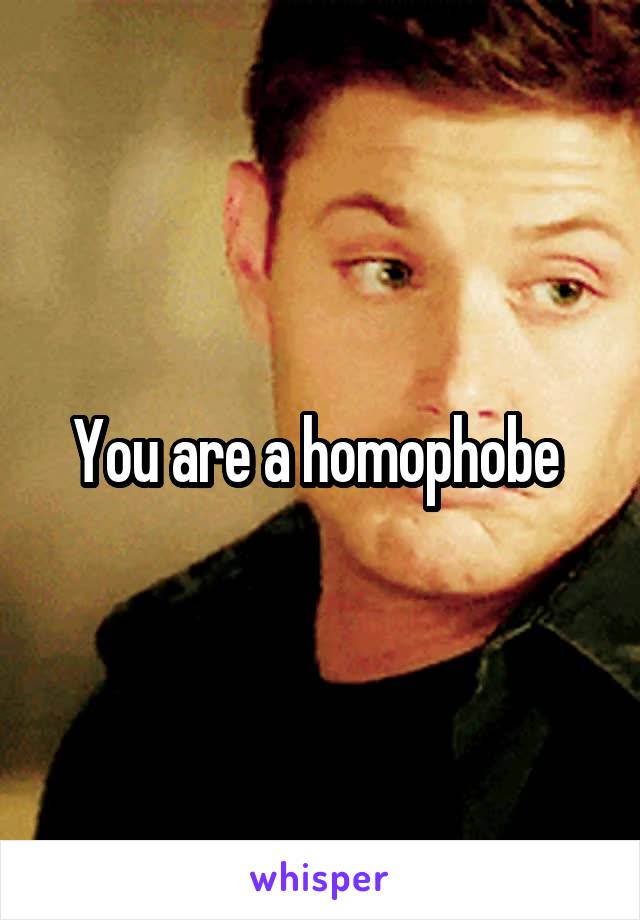 You are a homophobe 