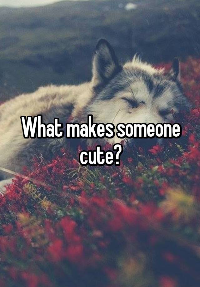 what-makes-someone-cute