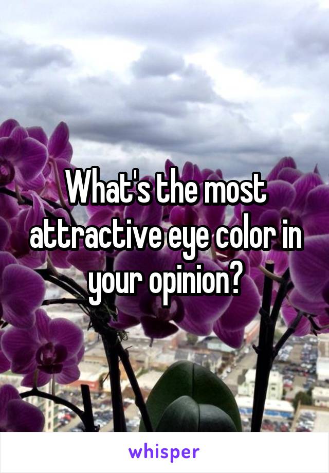 What's the most attractive eye color in your opinion?