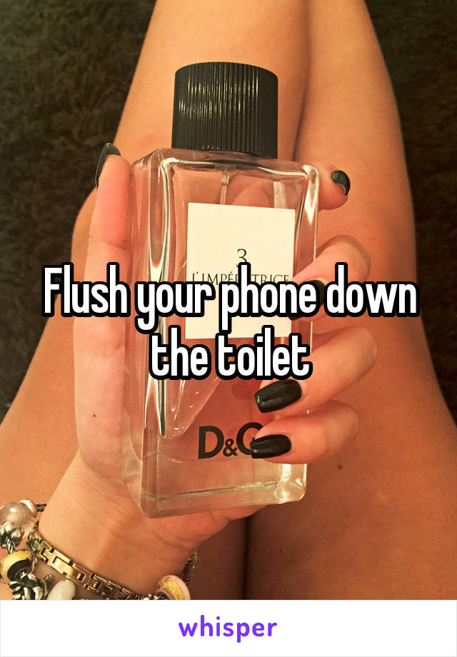 Flush your phone down the toilet