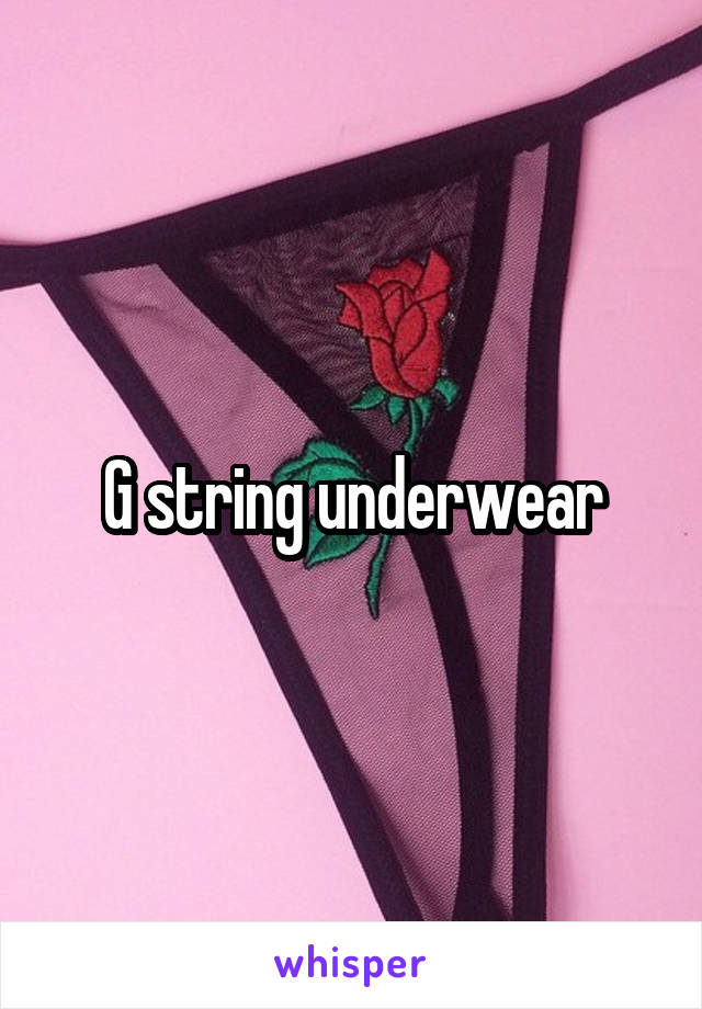 G string underwear