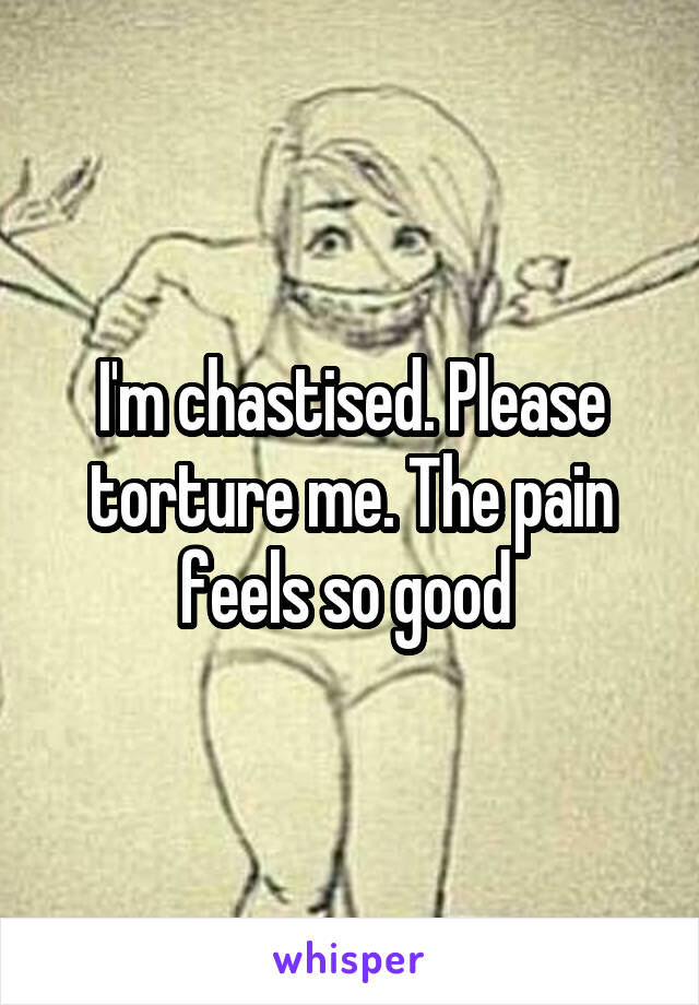 I'm chastised. Please torture me. The pain feels so good 