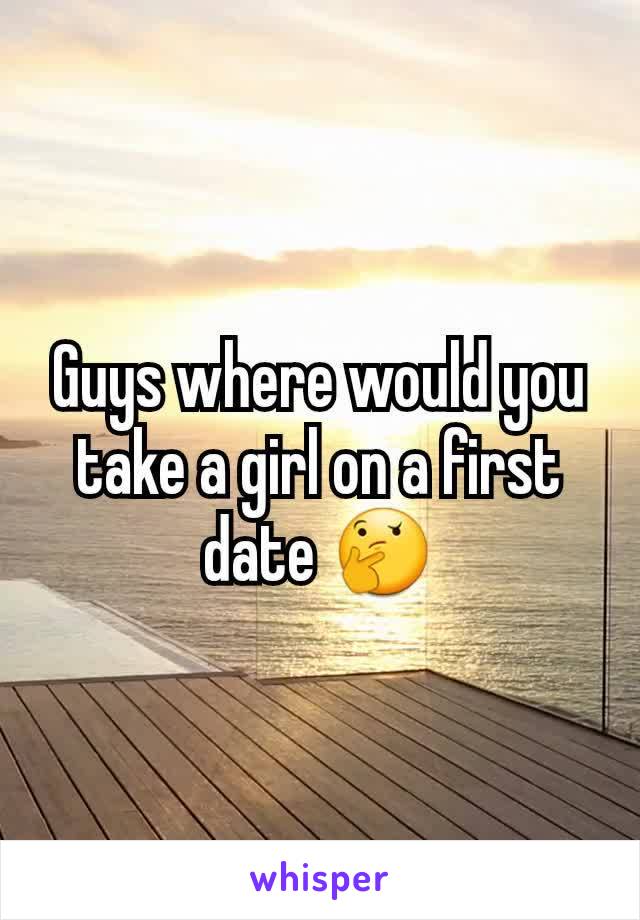 Guys where would you take a girl on a first date 🤔