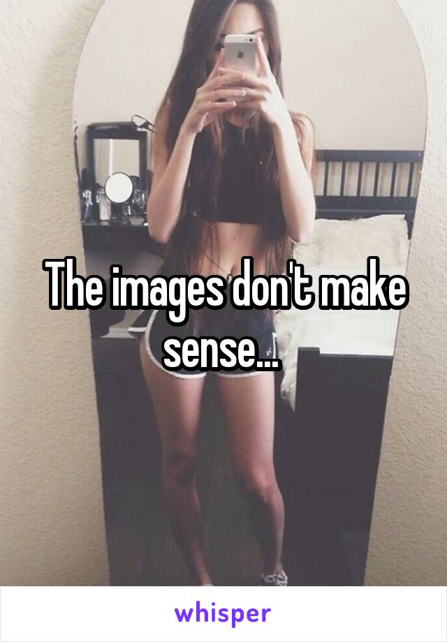 The images don't make sense... 