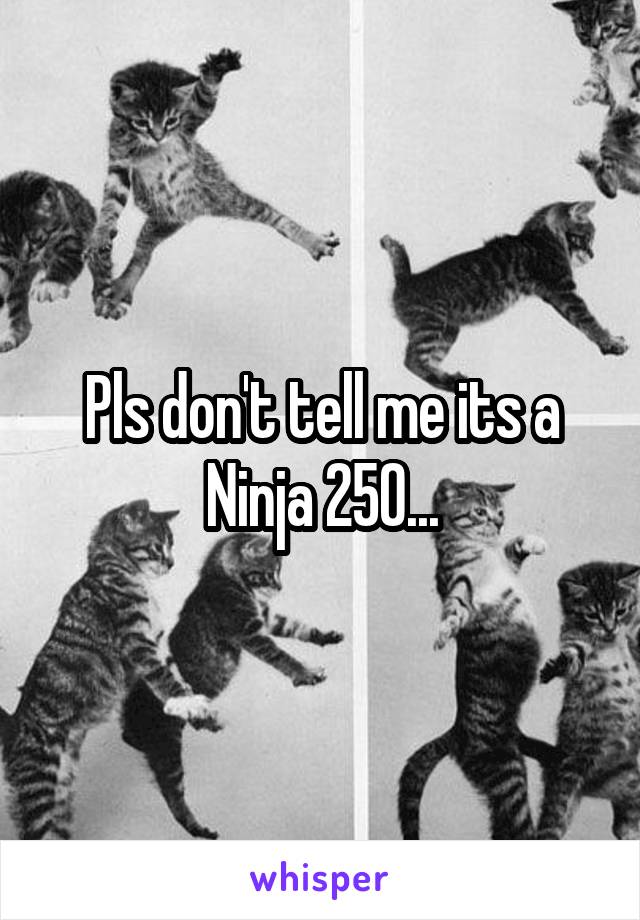 Pls don't tell me its a Ninja 250...