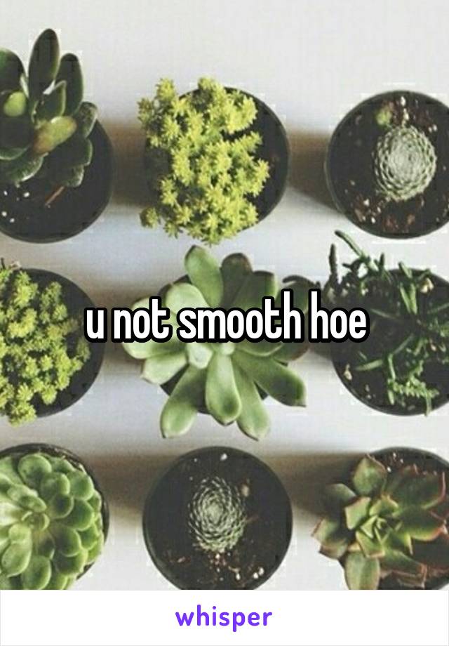 u not smooth hoe