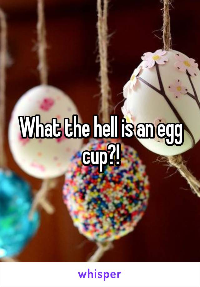 What the hell is an egg cup?!