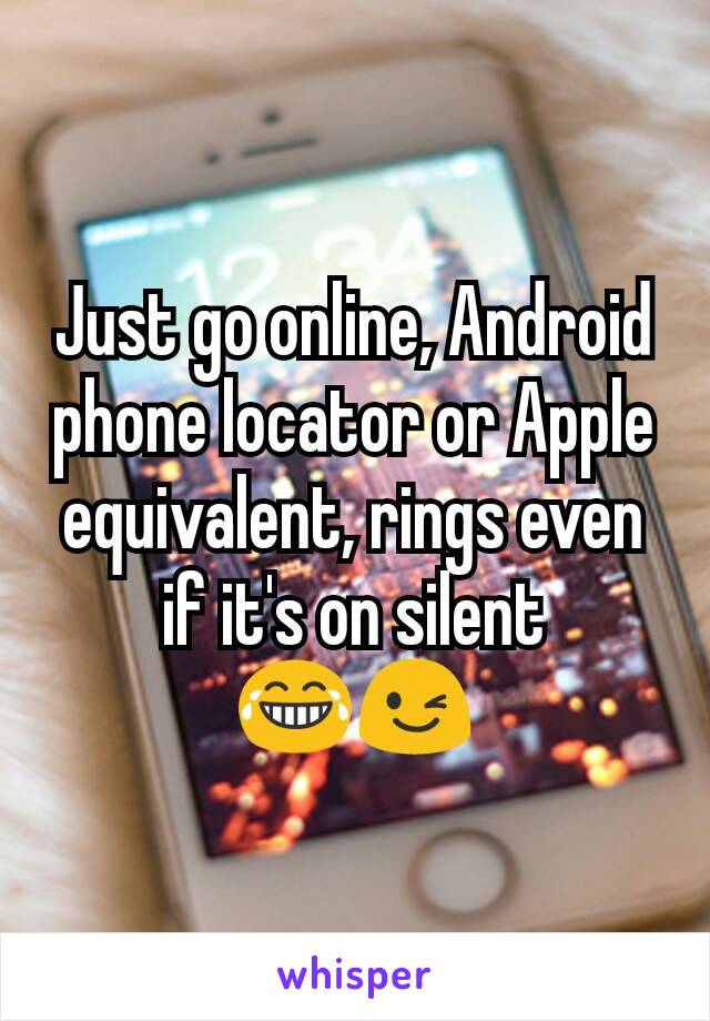Just go online, Android phone locator or Apple equivalent, rings even if it's on silent
😂😉