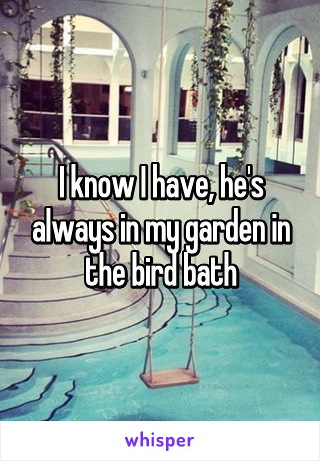 I know I have, he's always in my garden in the bird bath