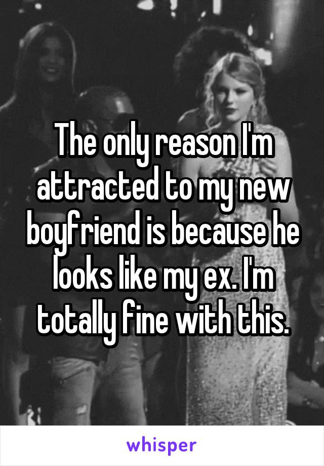 The only reason I'm attracted to my new boyfriend is because he looks like my ex. I'm totally fine with this.