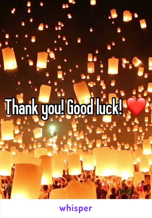 Thank you! Good luck! ❤️