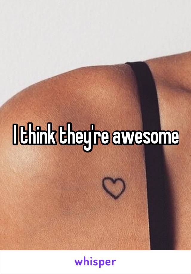 I think they're awesome