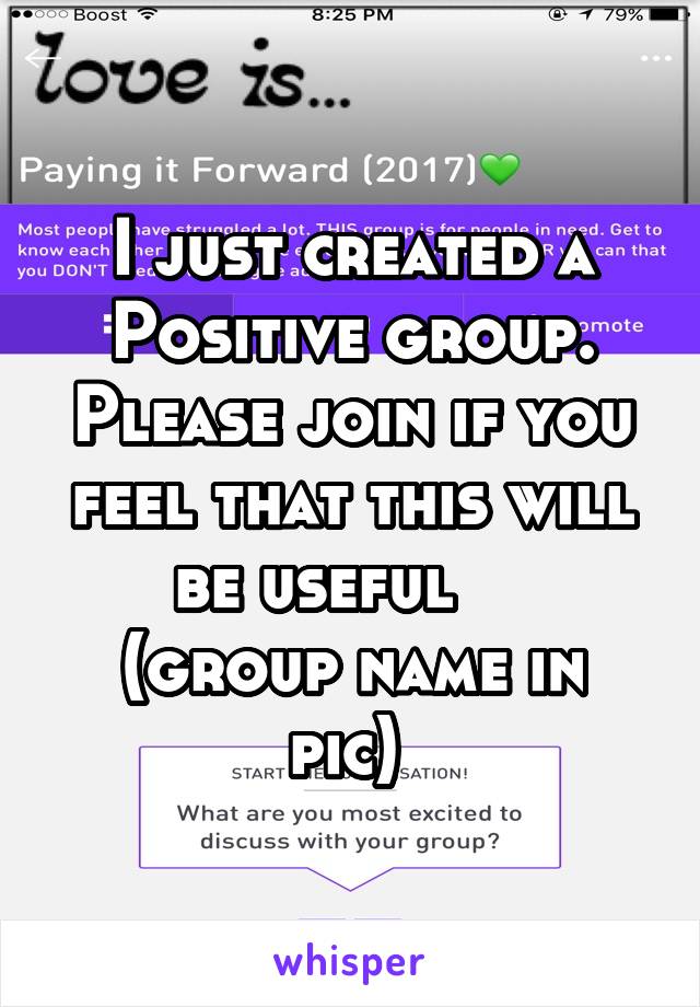 I just created a Positive group. Please join if you feel that this will be useful    
(group name in pic) 