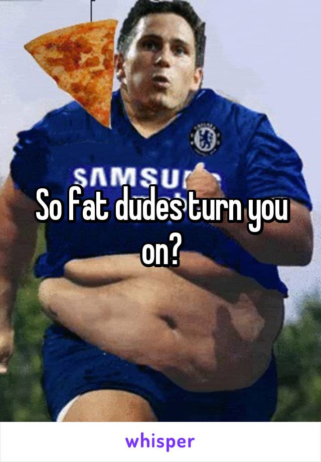 So fat dudes turn you on?