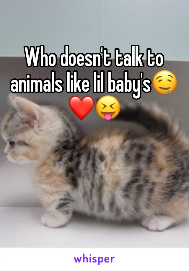 Who doesn't talk to animals like lil baby's🤤❤️😝