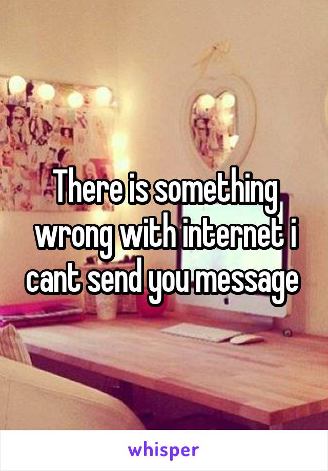 There is something wrong with internet i cant send you message 