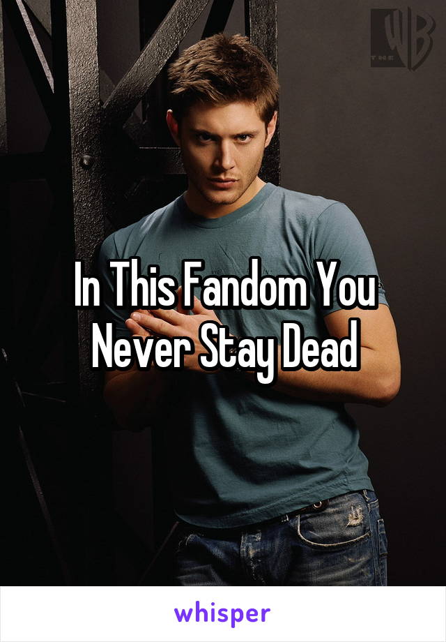 In This Fandom You Never Stay Dead