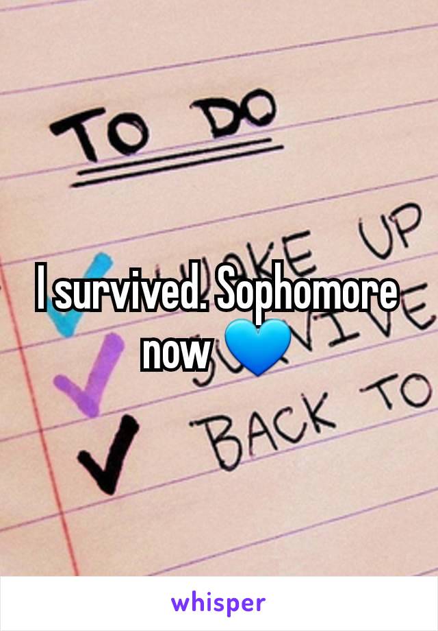 I survived. Sophomore now 💙