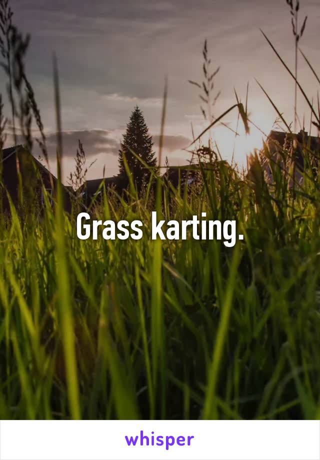 Grass karting.