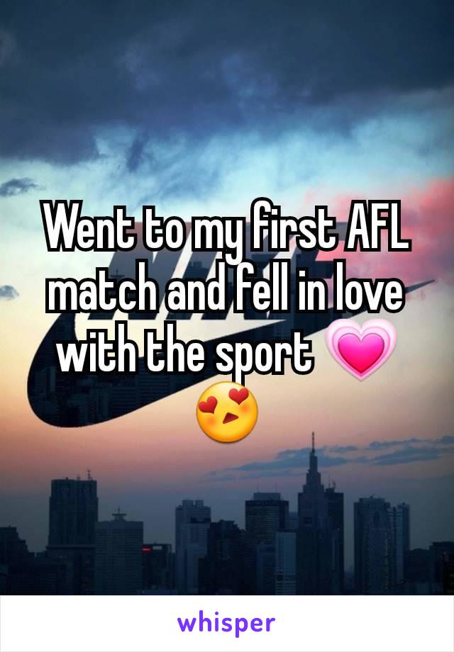 Went to my first AFL match and fell in love with the sport 💗😍