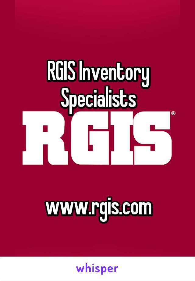 RGIS Inventory Specialists



www.rgis.com