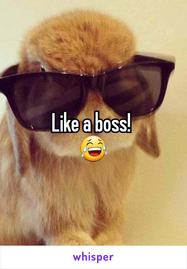 Like a boss! 
😂