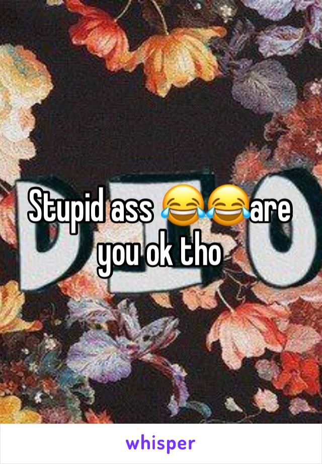 Stupid ass 😂😂are you ok tho