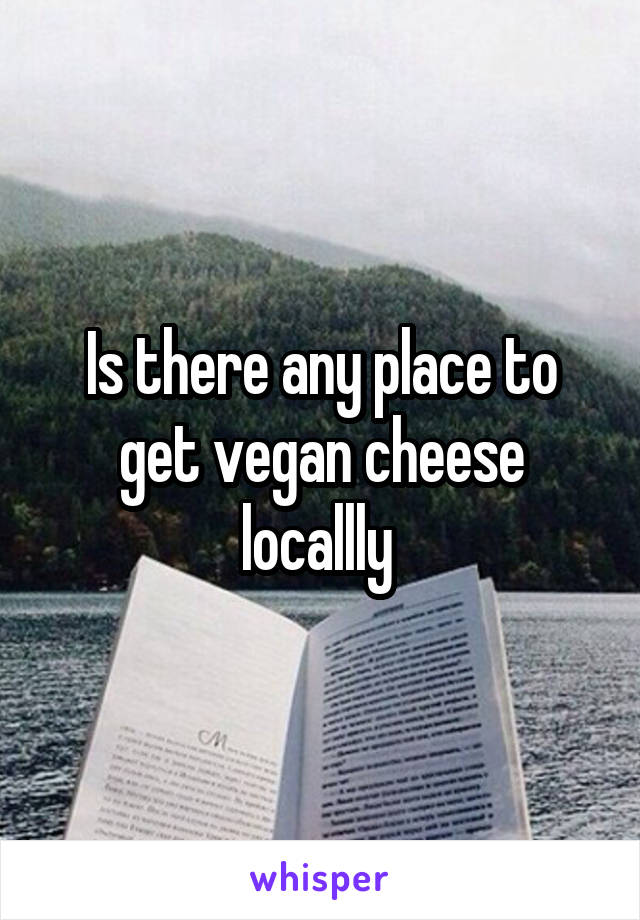 Is there any place to get vegan cheese locallly 