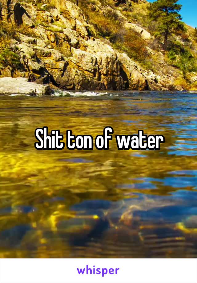 Shit ton of water
