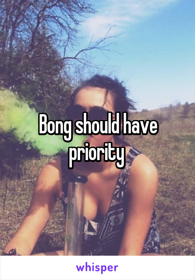 Bong should have priority 
