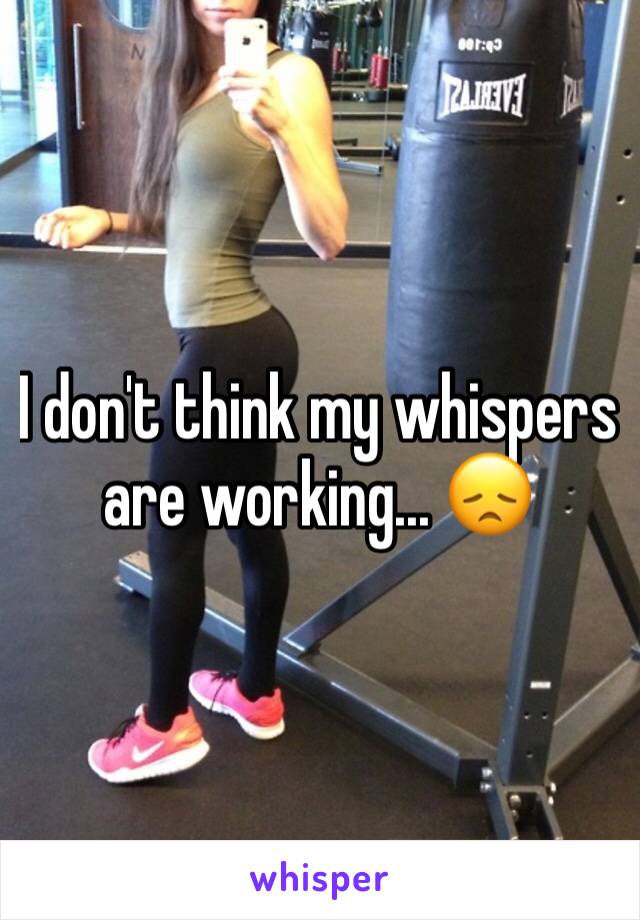 I don't think my whispers are working... 😞