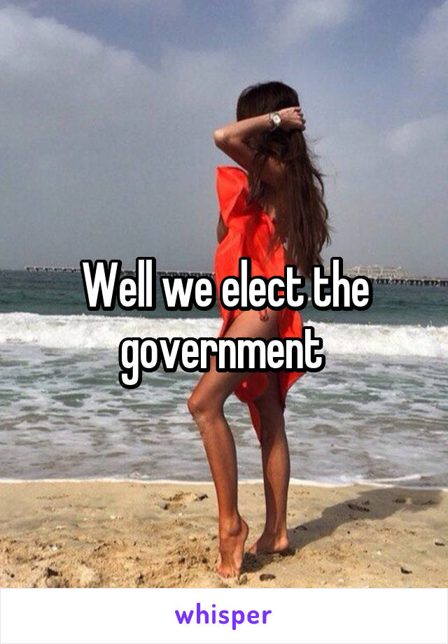 Well we elect the government 