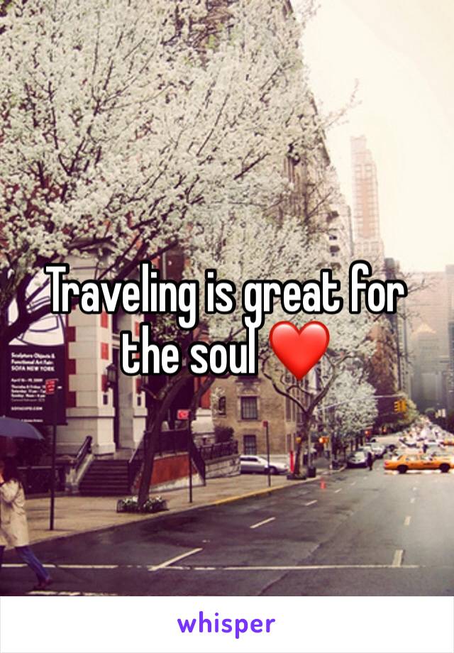 Traveling is great for the soul ❤️