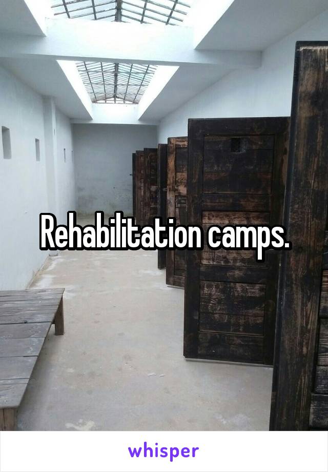 Rehabilitation camps.