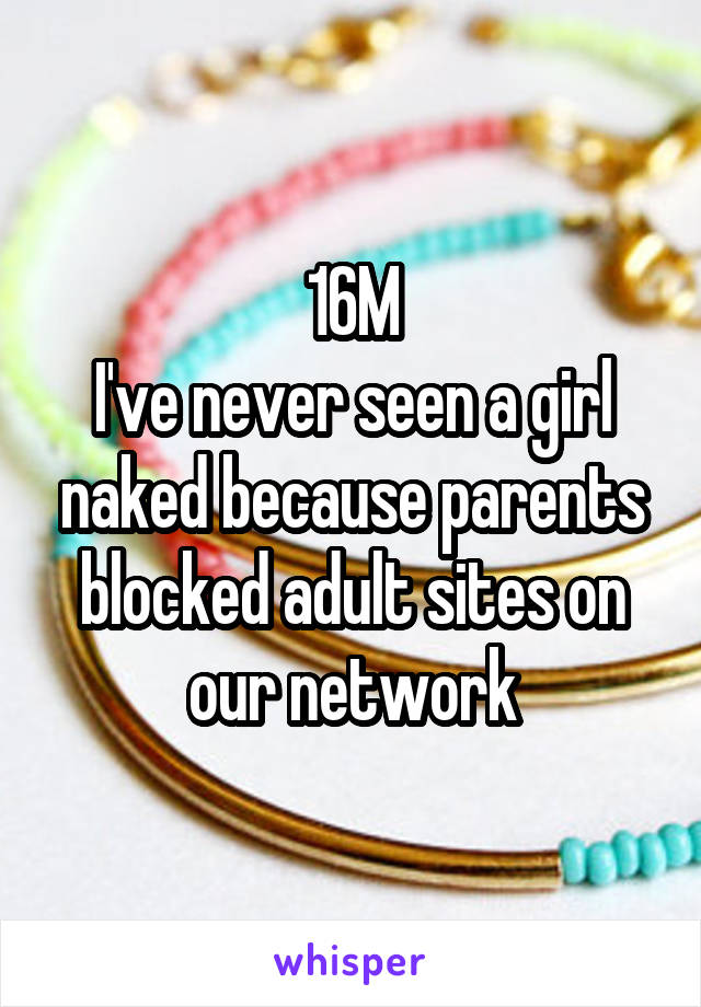 16M
I've never seen a girl naked because parents blocked adult sites on our network