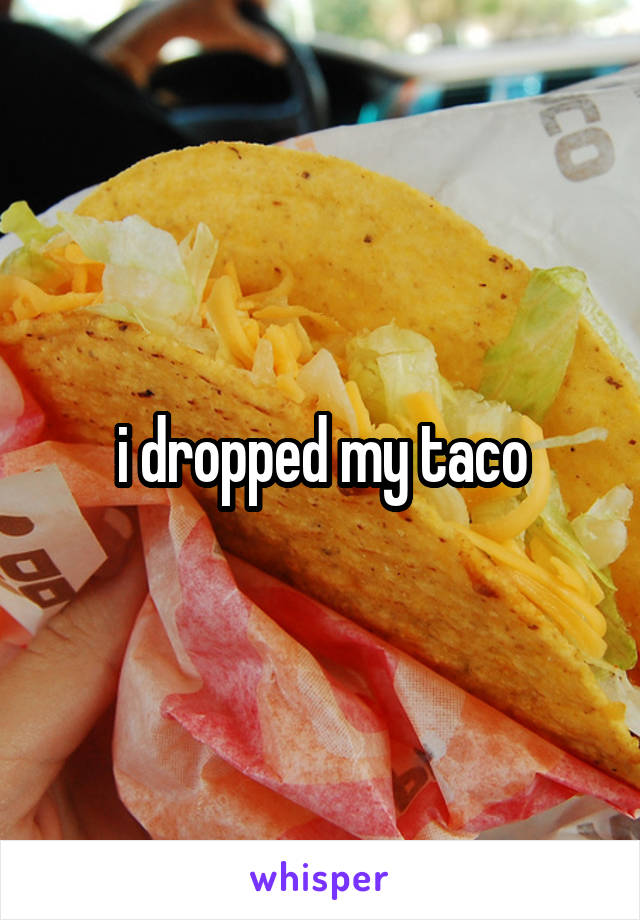 i dropped my taco