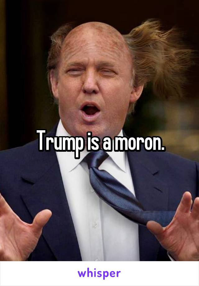Trump is a moron.