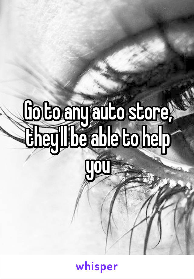 Go to any auto store, they'll be able to help you