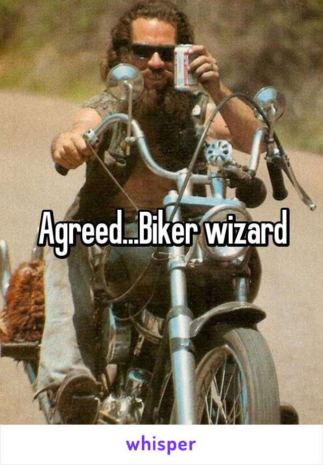 Agreed...Biker wizard