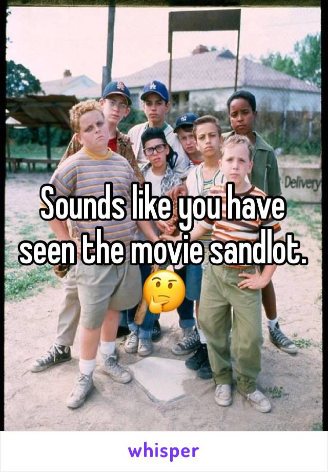 Sounds like you have seen the movie sandlot. 🤔
