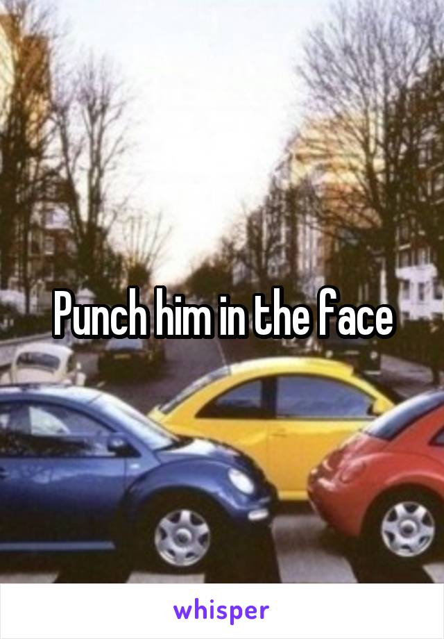 Punch him in the face
