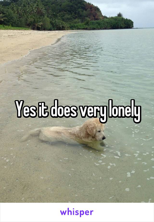 Yes it does very lonely