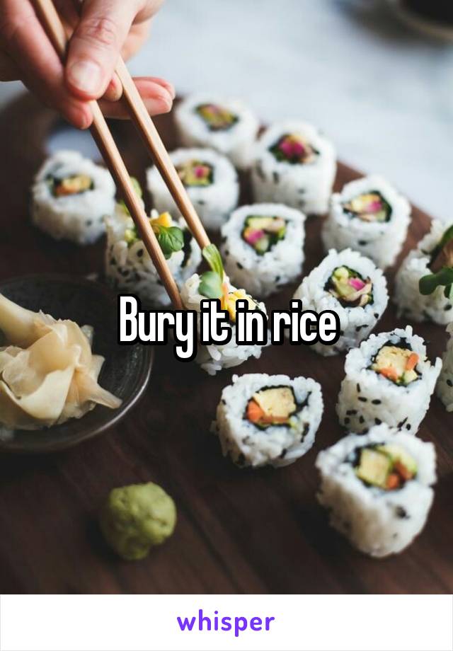Bury it in rice