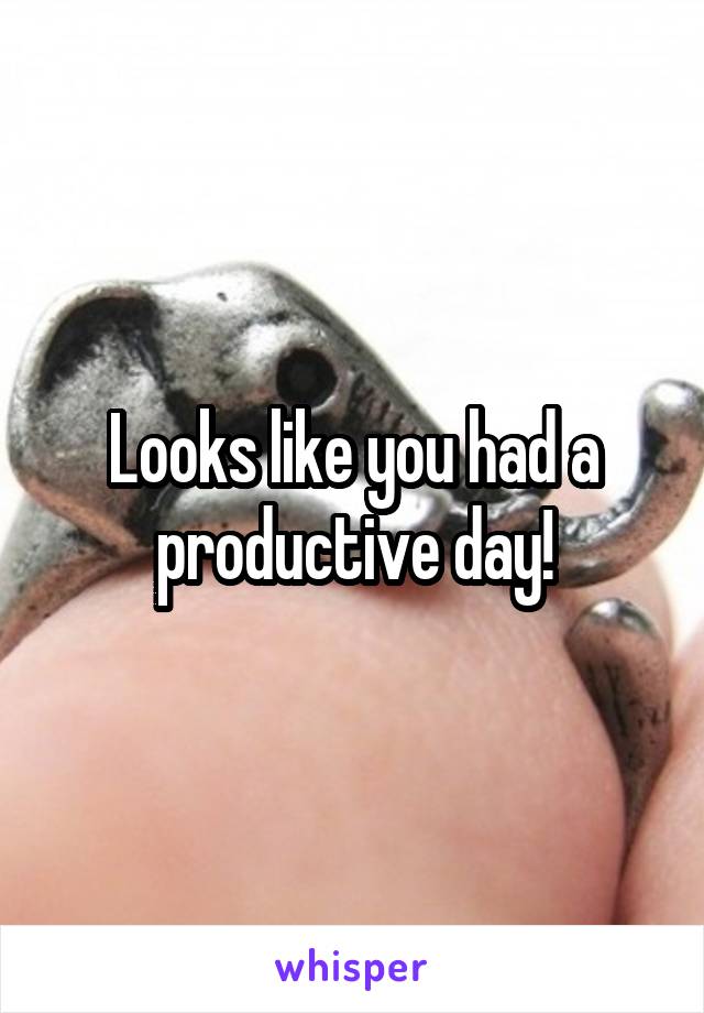 Looks like you had a productive day!