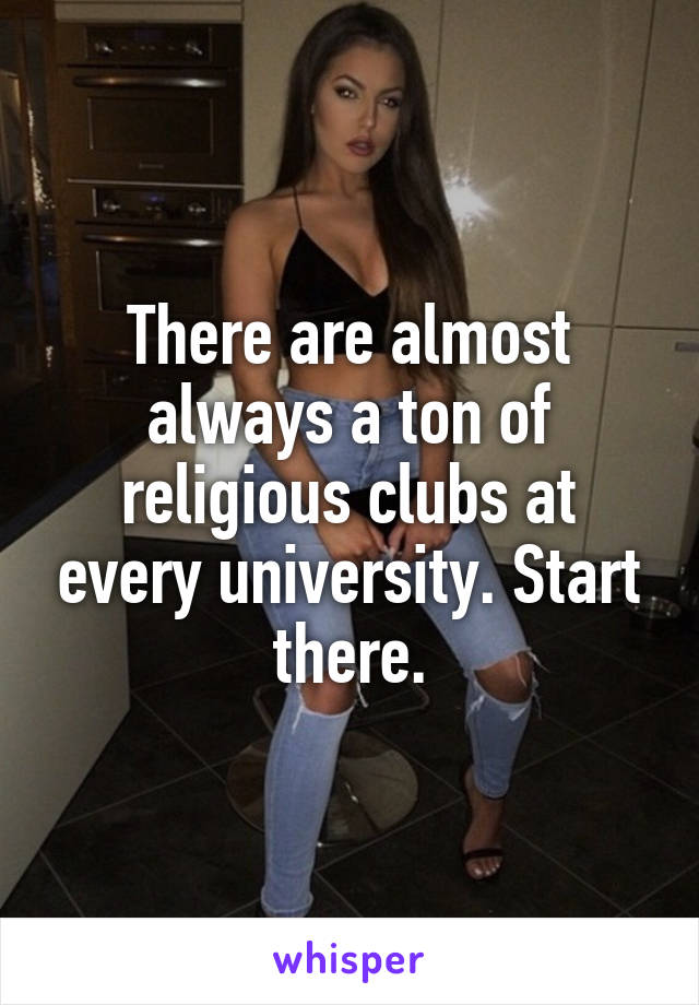 There are almost always a ton of religious clubs at every university. Start there.