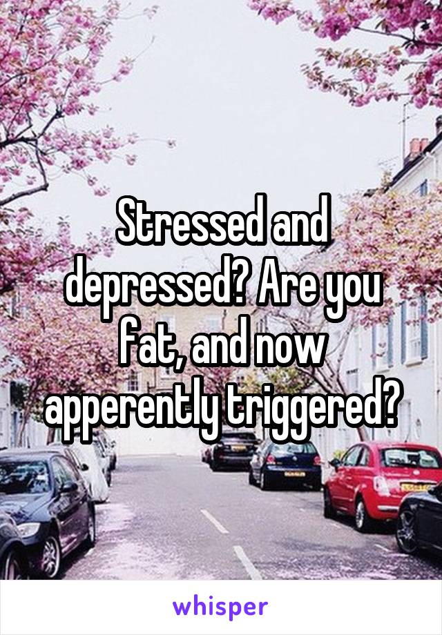 Stressed and depressed? Are you fat, and now apperently triggered?