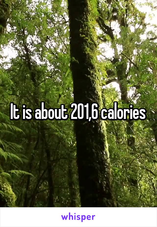 It is about 201,6 calories 