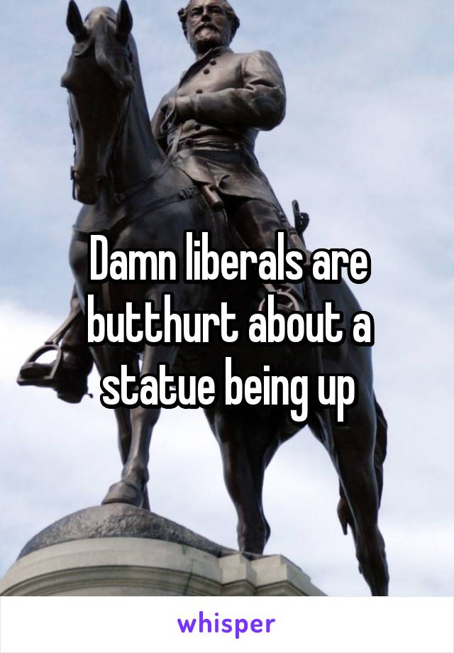 Damn liberals are butthurt about a statue being up